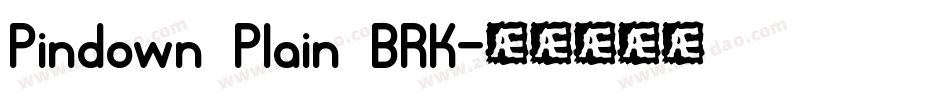 Pindown Plain BRK字体转换